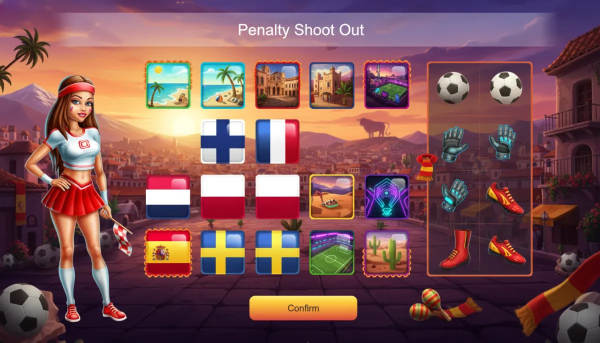 Las funciones de Penalty Shoot Out te permiten jugar con la mayor comodidad posible y aun así obtener ganancias