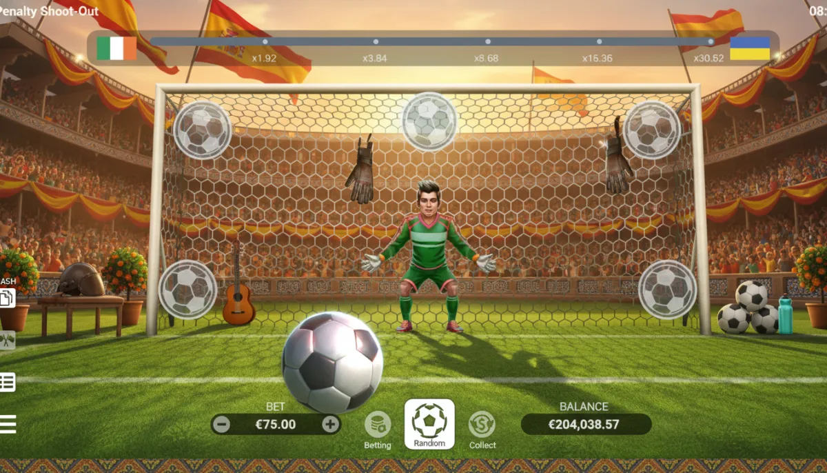 Penalty Shoot Out está disponible para dispositivos móviles y se puede abrir en un navegador o en una aplicación